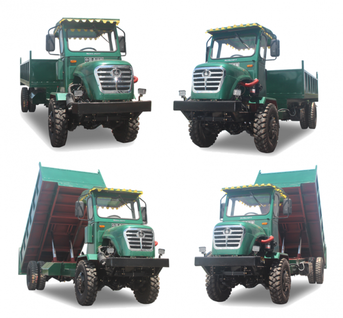 Oil Brake Four Wheel Drive Tractor Dump Truck 30HP Direct Coupling Engine Myanmar Model 3