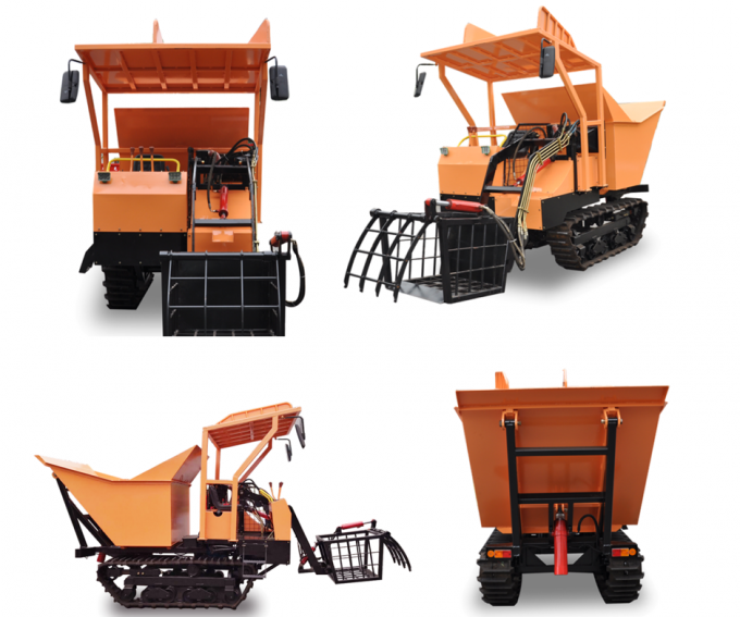 Compact Structure Motorised Wheelbarrow Tracked Tipper Strong Carring Capacity transporter 0
